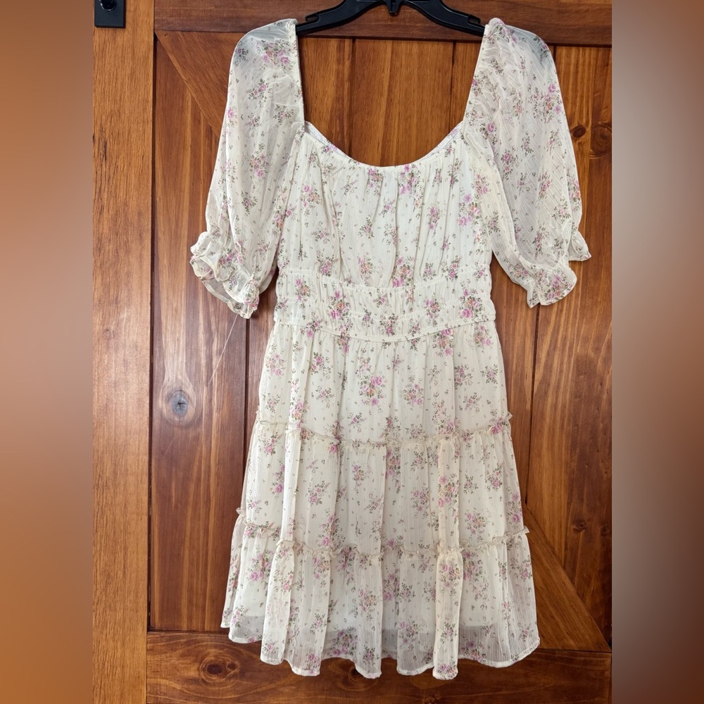 Women’s Trixxi White Floral Tier Dress - Picture 4 of 6